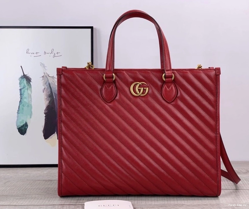 Firstbag ru medium GG bag tote Marmont GUCCI 0804